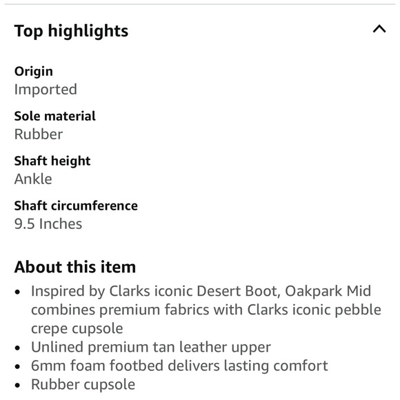 CLARKS: “Oakpark” Mid-Chukka In Timberland. NWT main image 6